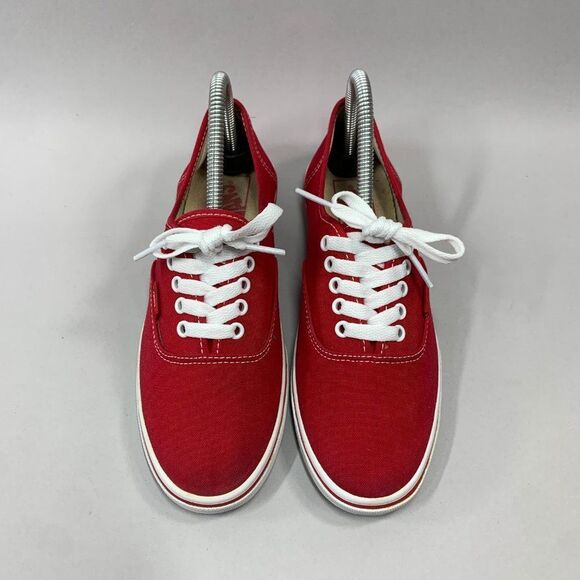 Vans Shoes Women's Size 5.5 Red Canvas Low Classic Casual Athletic Sneakers‎ - Picture 3 of 10